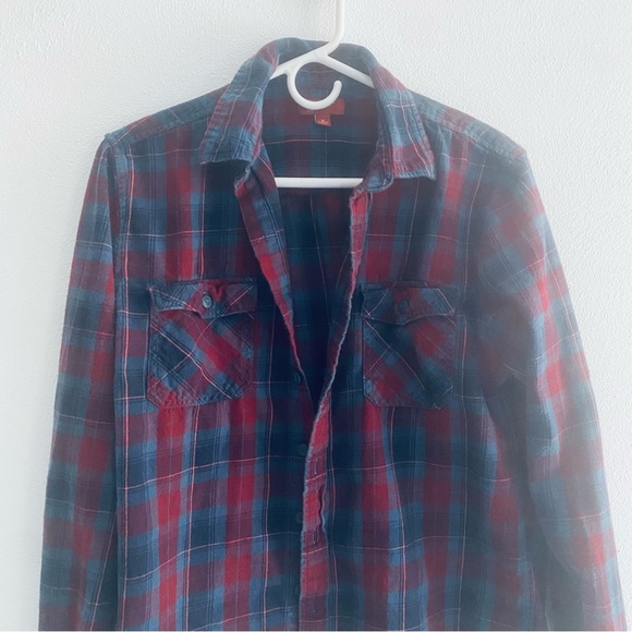 Arizona Jean Co plaid red button down shirt - Picture 3 of 8